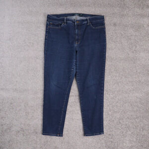 Lauren Ralph Lauren Size 16 36x26 Skinny Cropped Dark Wash Denim Jeans